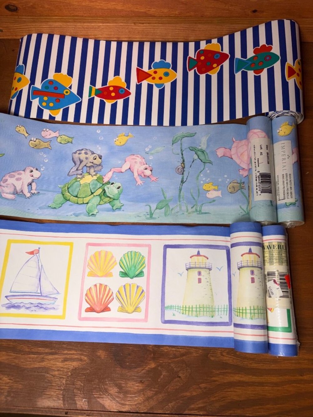 Nautical & Marine Themed Wallpaper Borders Pre-Pasted Vinyl Waverly & Imperial